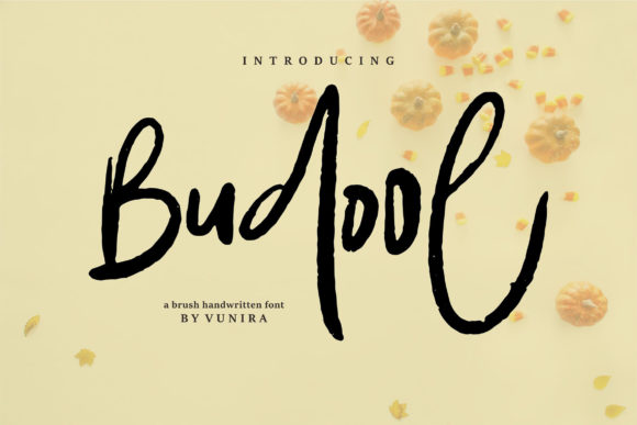 Budool: A Versatile Brushed Handwritten Font for Creative Projects