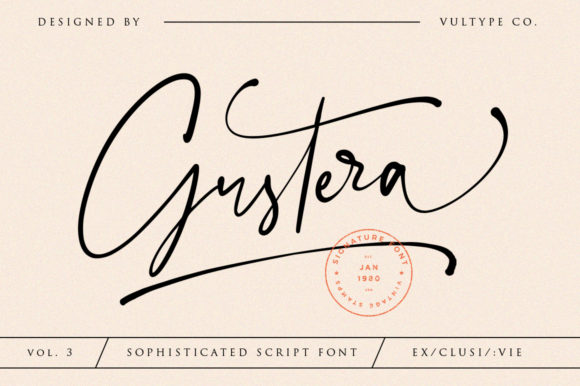 Discover Gustera: A Handwritten Font for Creative Branding
