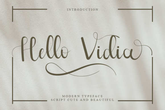 Hello Vidia: A Font for Elegant Handmade Creations