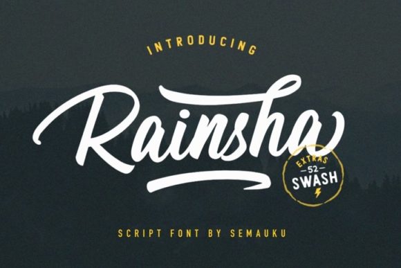 Rainsha: A Script Font with Elegance and Versatility