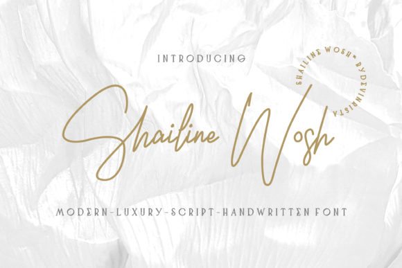 Shailine Wosh: A Handwritten Font for Editorial Elegance