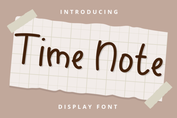 Time Note: A Handwritten Font for Editorial Elegance